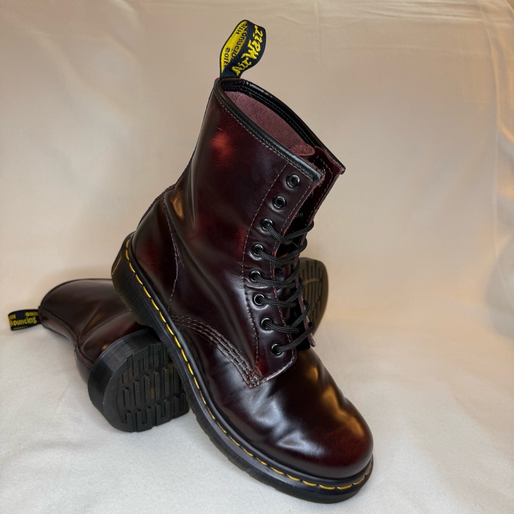 Dr. Martens Cherry Red Arcadia 1460 Boots - Picture 14 of 15